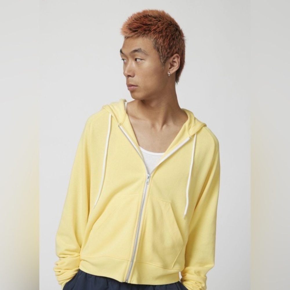 NWT UO Justin Shrunken Full Zip Hoodie Sweatshirt